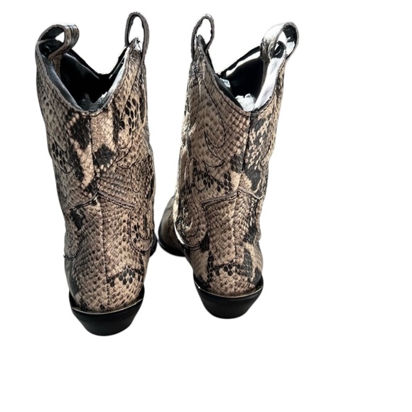 Schutz Boot Women’s Size 6.5 Zachy Western Snakeskin Leather Ankle Boot - Picture 4 of 7